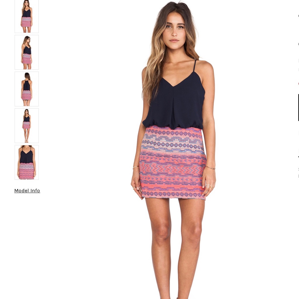 Greylin Blue Pink Soraya Dress Small